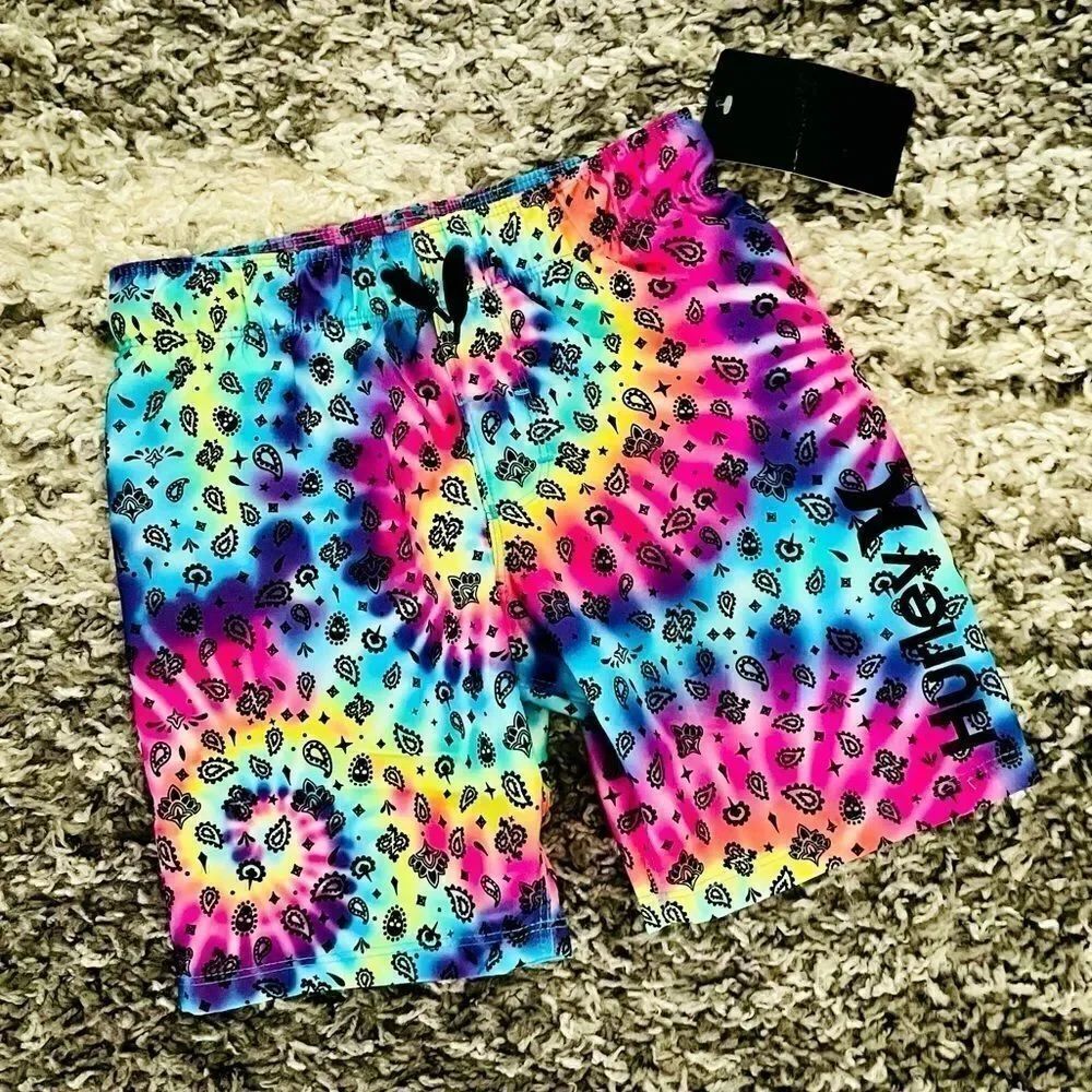 NWT Hurley Kids Bandana Tie-Dye Boardshorts